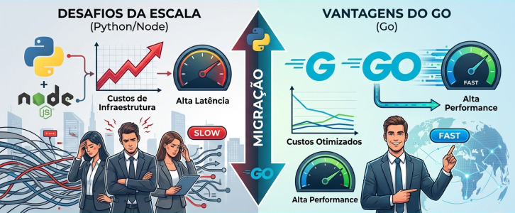 Por que empresas de alto crescimento estão trocando Python e Node por Go?